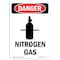 Signmission Safety Sign, OSHA Danger, 14" Height, Nitrogen Gas, Portrait OS-DS-D-1014-V-2461 - alternate 1